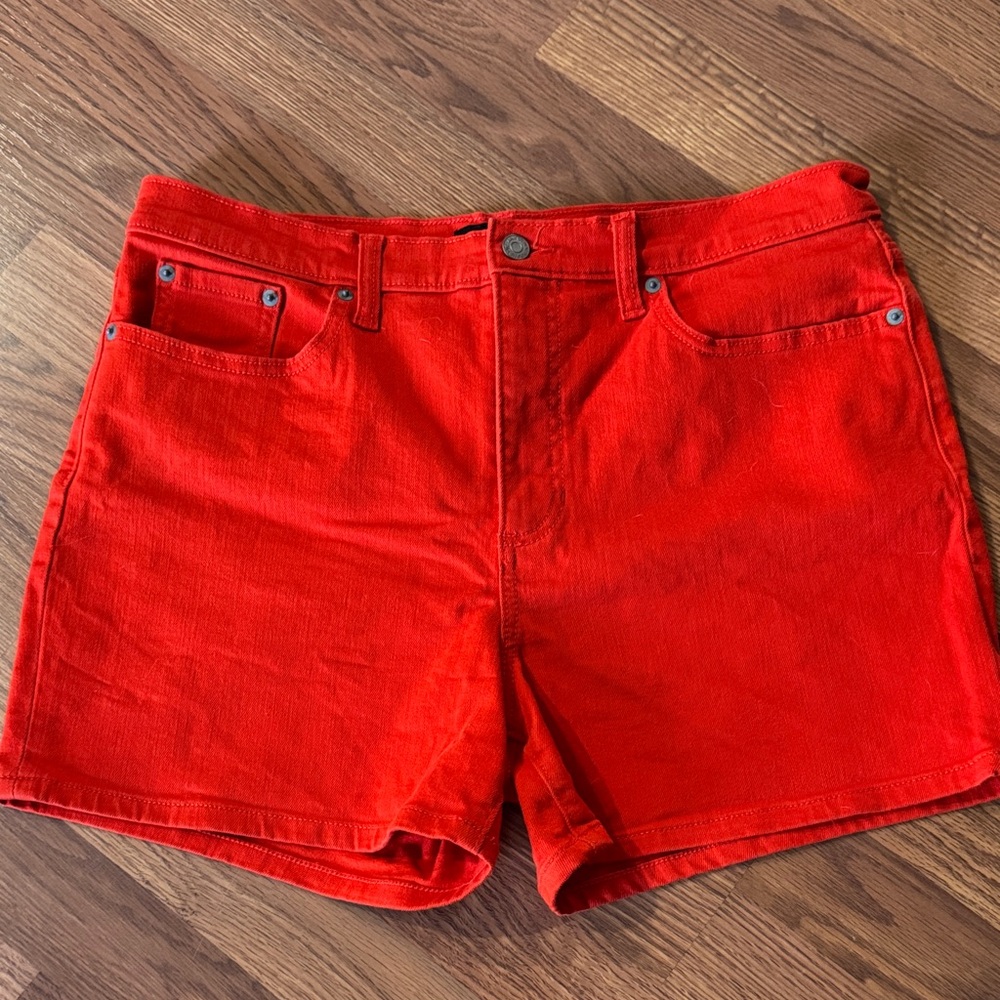 Banana Republic Fiery Red Jean Shorts